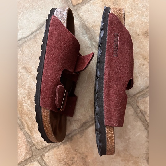 Birkenstock Arizona Suede Leather Sandal, Zinfandel Color, Size 37 Regular/Wide - Picture 6 of 9
